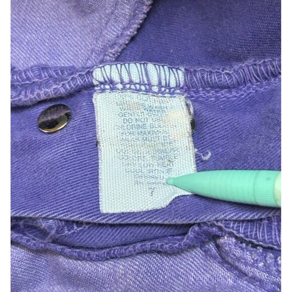 Vintage Zena Purple Denim Shorts Size 7 High Rise 90s USA Button Fly‎ Mom - Picture 3 of 7
